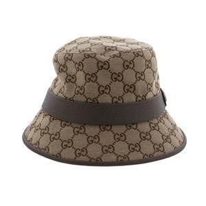 Gucci GG fedora hat gloves Brown A